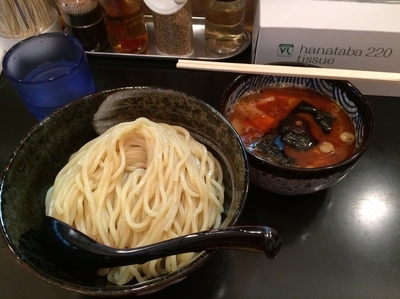 「辛つけ麺 並盛 1辛」@つけめん ふく家の写真