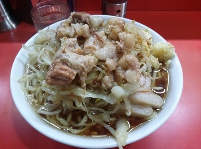 「小ラーメン  野菜ニンニク脂からめ」@ラーメン二郎 仙川店の写真
