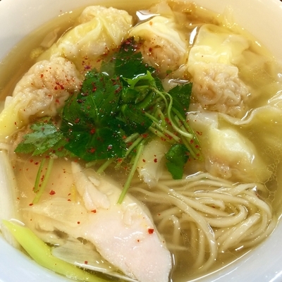 「ゆず塩ワンタン麺1000円」@麺や維新の写真