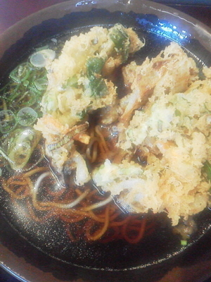 「かき揚げそば\400」@そば田 新橋店の写真