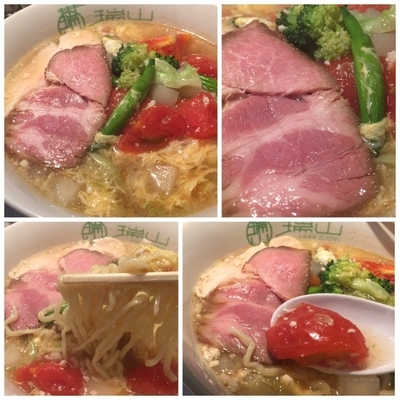 「【限定】蕃茄湯麺(トマトタンメン)800円＋ビール」@中華蕎麦 瑞山（ZUIZAN）の写真