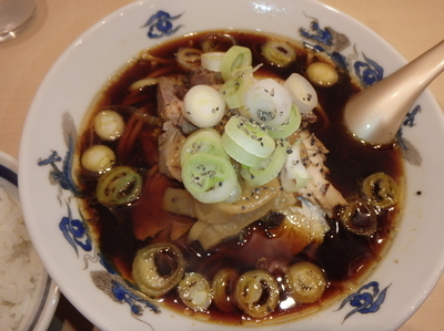 「中華そば(小)(750円)ライス(小)(120円)」@西町大喜 とやマルシェ店の写真