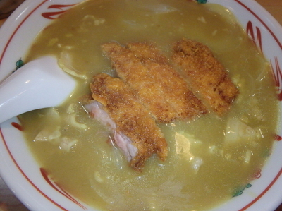 「カツカレーラーメン(1,000円)ライス(220円)」@ささやの写真