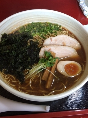「醤油ラーメン大盛り」@つけ麺処 竹風 矢板店の写真