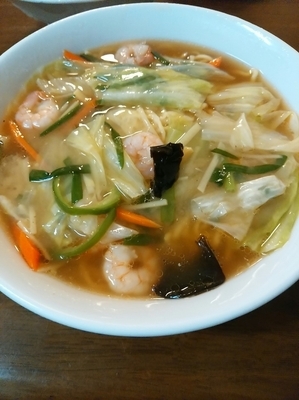 「えびそば750円」@中華料理 金来の写真