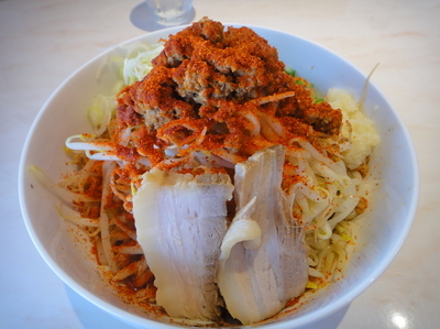 「辛いまぜそば」@麺処 あんかつの写真