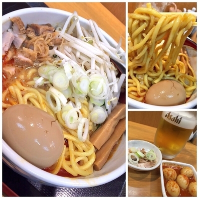 「あえめん（サービス味玉）￥820➕️その他」@味噌麺処 花道庵の写真