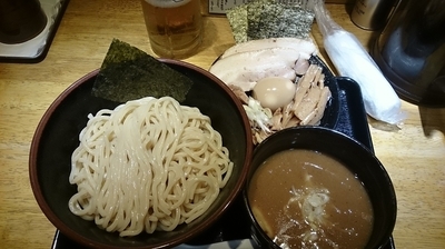 「つけめん+トッピング②+生ビール」@麺屋 中川會の写真