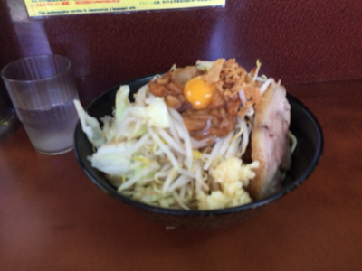 「汁なしラーメン小」@ラーメン二郎 めじろ台法政大学前店の写真