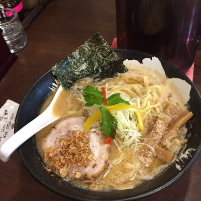 「でっかいどうセット 札幌白味噌豚骨ラーメン＋鮭ご飯」@北海豚骨麺屋 銀鈴の写真