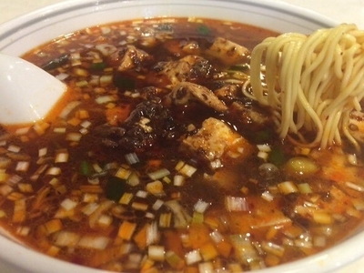 「麻婆麺半チャーハン杏仁豆腐セット(750円)」@龍華楼 新館の写真