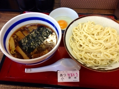 「もりそば 温盛 少なめ ¥680 + 生卵 ¥50」@武蔵村山大勝軒の写真