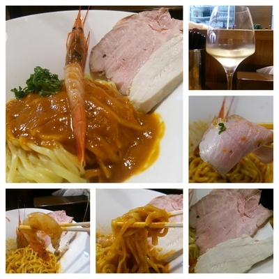 「【限定】アメリケーヌ de 和えそば1200円+ワイン」@麺庵 小島流の写真