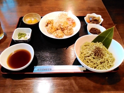 「モリンガつけめん セット」@ごはん処 おつな味の写真