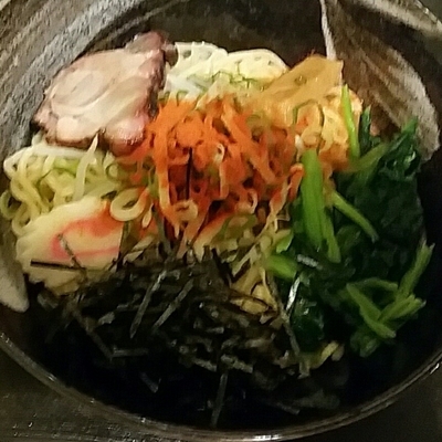 「赤そば（中盛り無料）　７００円」@まぜそば 九里林 水戸平須店の写真