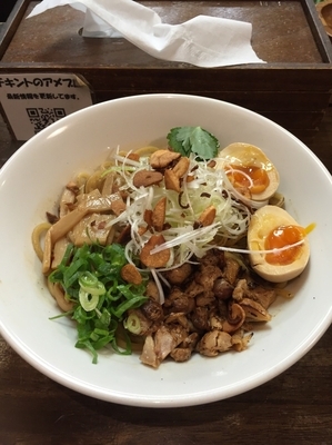 「油そばセット(ワンタンスープ)」@らーめん チキントの写真