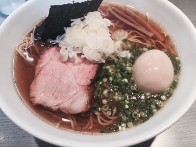 「煮干し蕎麦（醤油）750円、味玉100円」@喜乃壺の写真