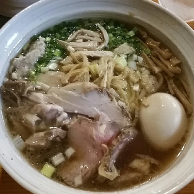 「鴨そば ７８０円＋特製トッピング ２５０円」@はりけんラーメン 南店の写真