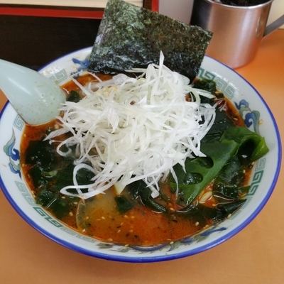 「ワカメラーメン初級(９００円)」@地獄ラーメン 田中屋の写真