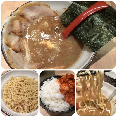 「つけ麺(大)¥850+ランチサービスのライス」@にぼしらーめん88の写真