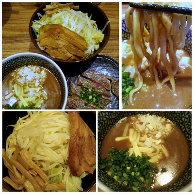 「カレーつけめん（ミニ）＋牛ステーキ （150916）」@ラーメン燈郎の写真