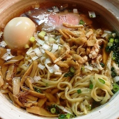 「鴨そば＋味玉」@はりけんラーメン 南店の写真