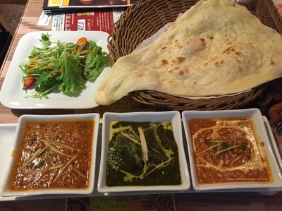 「GARA・プレート（鶏挽肉キーマ/チキンほうれん草/ダール）」@GARA entraの写真