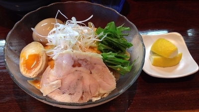 「乱切り麺「ごま」(8～9月限定)＋味玉＋小ライス」@こくまろ鶏らーめん 久久の写真