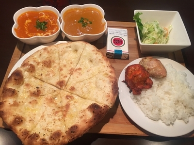 「Dセット（matooチキン／バターチキン）、＋ガーリックナン」@Matooの写真