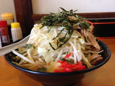 「まぜそば(特盛)」@らぅめん福助の写真