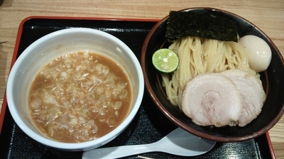 「味玉つけ麺中盛+スダチ」@麺屋 睡蓮の写真