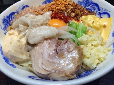 「まぜそば 大盛」@ジャンクガレッジ プレナ幕張店の写真