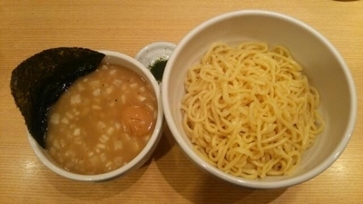 「ホタテの69つけ麺(あつもり)＋味玉」@SHINBASHI おらがの写真