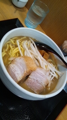 「『味噌ラーメン(￥800)』を野菜普通で...」@味噌麺処 花道庵の写真