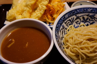 「海老天つけ麺＋味玉天」@東京天ぷらつけ麺天丸の写真