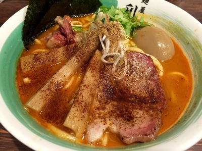 「☆うまぁ辛らぁめん☆」@自家製麺 麺屋 利八の写真