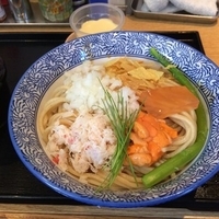 毛ガニとウニの冷製まぜそば