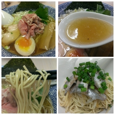 「煮干しそば白醤油＋いわしそば」@中華そば よしかわの写真