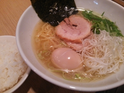 「中華そば（塩)＋味玉」@らーめん将貴の写真