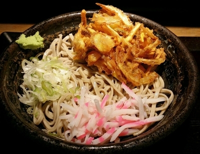 「天ぷらそば（冷）」@嵯峨谷 小滝橋通り店の写真