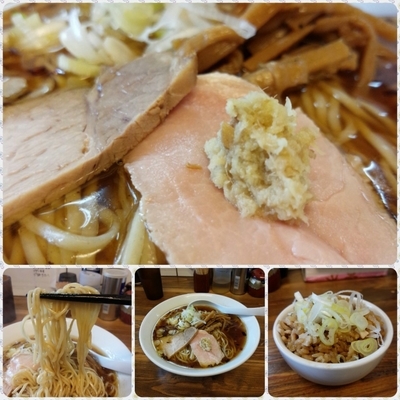 「【限定】生姜そば＋炊き込みご飯」@くじら食堂の写真