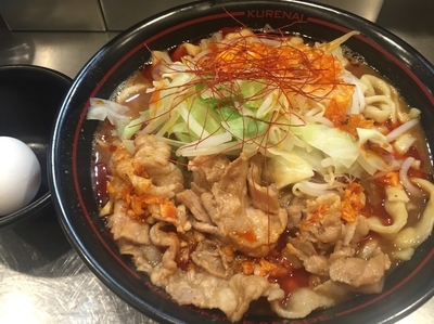 「紅らーめん・温玉付き(880円)」@麺創研 紅 府中の写真