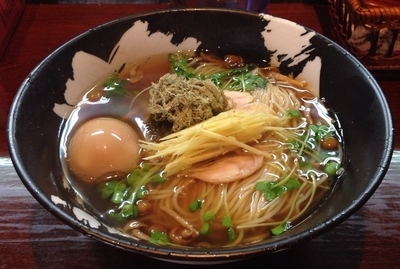 「ひしおの生姜2015(9月限定)＋味玉＋ライス」@こくまろ鶏らーめん 久久の写真