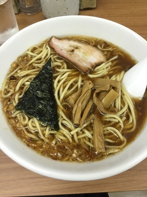 「揚げねぎそば、大盛り」@中華そば・つけめん 甲斐 高円寺店の写真