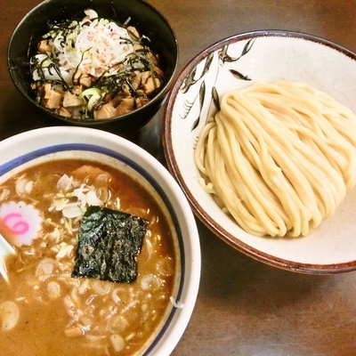 「もりそば220ｇ(濃厚)＋豚飯(800円＋280円)」@東池袋大勝軒 ROZEOの写真