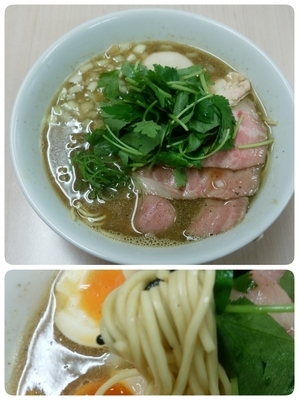 「煮干しそば濃いめ＋味玉　麺固め」@中華そば よしかわの写真