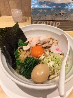 「特製まぜそば新味(並)」@銀座 朧月 鶏処の写真