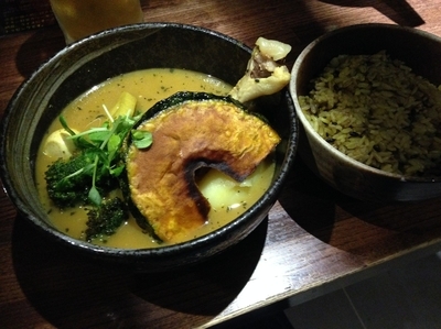 「チキン野菜カリー(辛さ2番、ライス中盛250g)」@soup curry yellowの写真