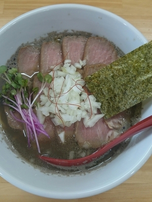 「煮干らーめん・レアチャーW」@めんや天夢の写真