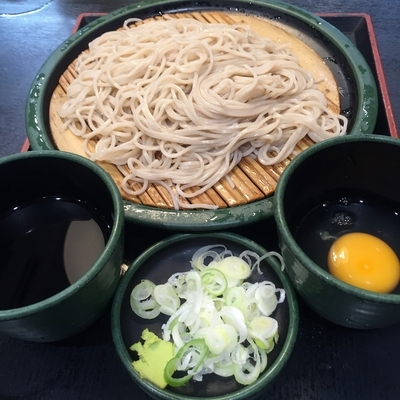 「もり（￥320）＋玉子（クーポン）」@ゆで太郎 南青山一丁目店の写真